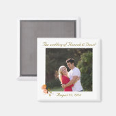  foto bruiloft gunst magneet (Voorkant / Achterkant)