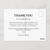 Foto bruiloft Hartelijk dank Briefkaart (Achterkant)