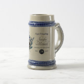 FOTO Bruiloft Jubileum Gift - Modern Trendy Bierpul (Voorkant rechts)