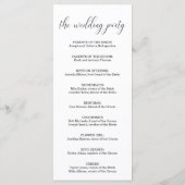 Foto bruiloft massa / ceremonie programma fan (Achterkant)