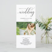 Foto bruiloft massa / ceremonie programma fan (Staand voorkant)