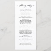 Foto bruiloft massa / ceremonie programma fan (Achterkant)