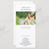 Foto bruiloft massa / ceremonie programma fan (Voorkant / Achterkant)