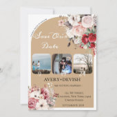 foto bruiloft opslaan datum uitnodiging kaart (Voorkant)