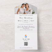 Foto Bruiloft -QR Code-LGBTQ-Twin Flames- All In One Uitnodiging (Binnen)