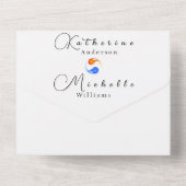 Foto Bruiloft -QR Code-LGBTQ-Twin Flames- All In One Uitnodiging (Achterkant)