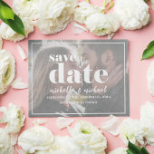Foto Bruiloft Save the Date Modern Minimalist