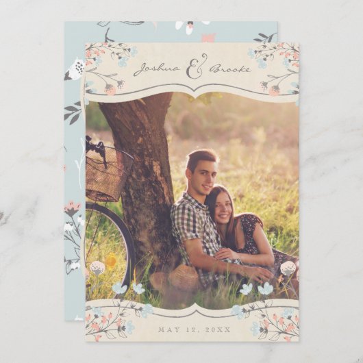 FOTO BRUILOFT UITNODIGING | fietsliefde (Voorkant / Achterkant)