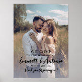Foto bruiloft welkom teken elegant poster (Voorkant)