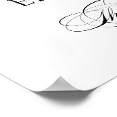 Foto bruiloft welkom teken elegante kalligrafie poster (Hoek)