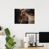 Foto bruiloft welkomstteken elegant script poster (Thuiskantoor)