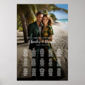 Foto bruiloft zitgrafiek elegant modern poster (Voorkant)