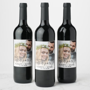 Foto bruiloftsreceptie 'Happily Ever After' Wijn Etiket