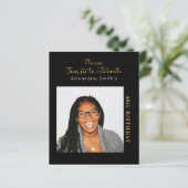 Foto Budget 40th Birthday Invitation Black Gold (Staand voorkant)