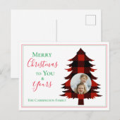 Foto Buffalo: kerstboom rood groen Briefkaart (Voorkant / Achterkant)