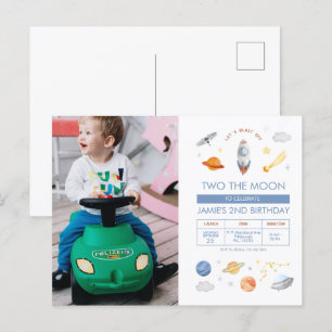 Foto Buitenruimte Feest Astronaut 2e Verjaardag Briefkaart