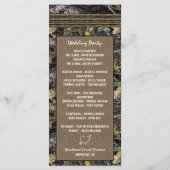 Foto Burlap + Carved Heart Camo Trouwprogramma's Programma (Achterkant)