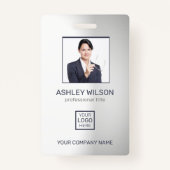 Foto Business ID op Gradient Grey Badge (Voorkant)
