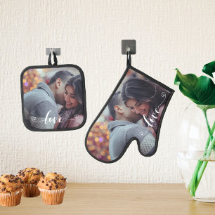 Foto Cadeau Liefdescriptie  Ovenwant & Pannenlap Set