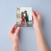 Foto & Calligrafie 2-A Lichter Save the Date Flyer (Hand)