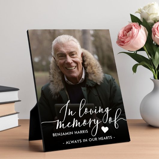 Foto-calligrafie ter liefdevolle herinnering fotoplaat