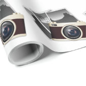  FOTO CAMERA-ILLUSTRATIEPATROON CADEAUPAPIER (Rol Hoek)