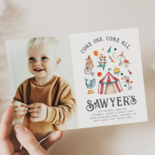 Foto Carnival Birthday Invitation   Circus Kaart