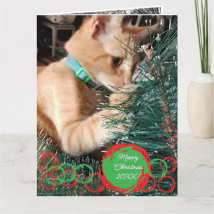 Foto Cat Tekst Aanpassen Christmas Kaart