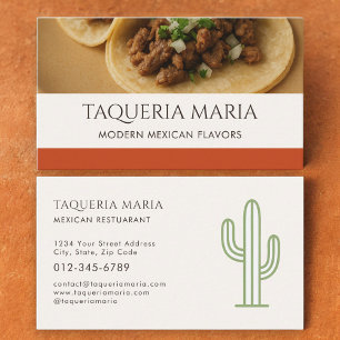 Foto-cateringdienst Mexicaans restaurant Visitekaartje