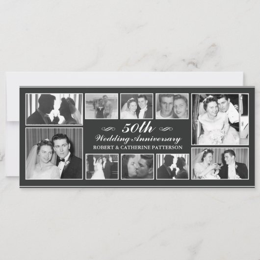 Foto Celebration 50th Wedding Jubileum Kaart (Voorkant)
