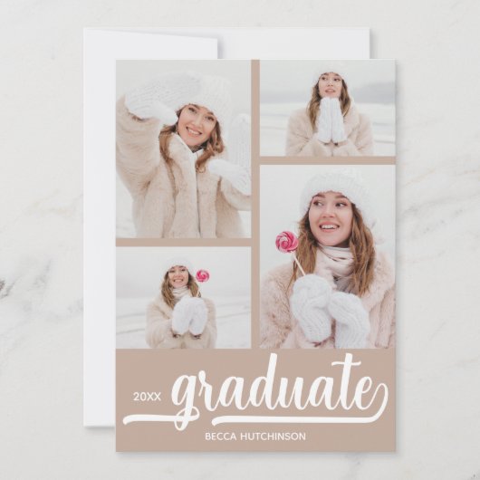 Foto Chic 4-Afstuderen Aankondiging (Voorkant)