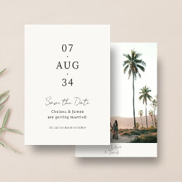 Foto| Chic Minimalist Wedding Save the Date