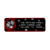 Foto Christmas Return Adreslabel Etiket (Voorkant)