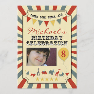 Foto Circus Birthday Party Kaart