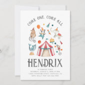 Foto Circus Birthday Uitnodiging | Carnaval (Voorkant)