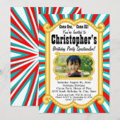 Foto Circus Carnaval Marquee Verjaardagsfeest Kaart (Voorkant / Achterkant)