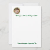 Foto Cirkel Goud Groen & Rode Kerst Kaart (Achterkant)