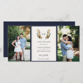 Foto Citrus Crest Monogram Save The Date (Voorkant / Achterkant)