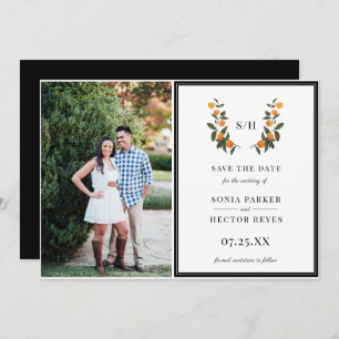 Foto Citrus Crest Monogram Save The Date