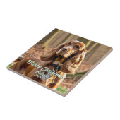 Foto Cocker Spaniel KEEPSAKE Personaliseer Tegeltje (Zijkant)
