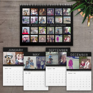 Foto collage - 2 per maand moderne familie kalender
