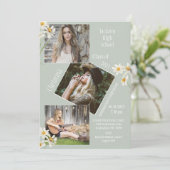 Foto Collage 3 Persoonlijk Daisy Afstuderen Aankondiging (Staand voorkant)