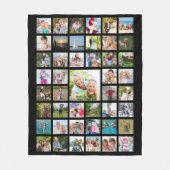 Foto Collage 45 Fotosjabloon Aangepaste tekst zwar Fleece Deken (Voorkant)