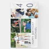 Foto Collage 5 Afbeelding 40th Birthday Banner (Verticaal)