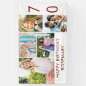 Foto Collage 5 Afbeelding 70th Birthday Banner (Verticaal)