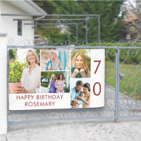 Foto Collage 5 Afbeelding 70th Birthday Banner