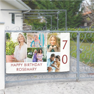 Foto Collage 5 Afbeelding 70th Birthday Banner