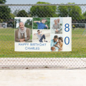 Foto Collage 5 Afbeelding 80th Birthday Banner (Insitu)