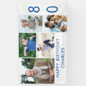 Foto Collage 5 Afbeelding 80th Birthday Banner (Verticaal)