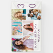 Foto Collage 5 Afbeelding - Aangepast 30e verjaard Spandoek (Verticaal)